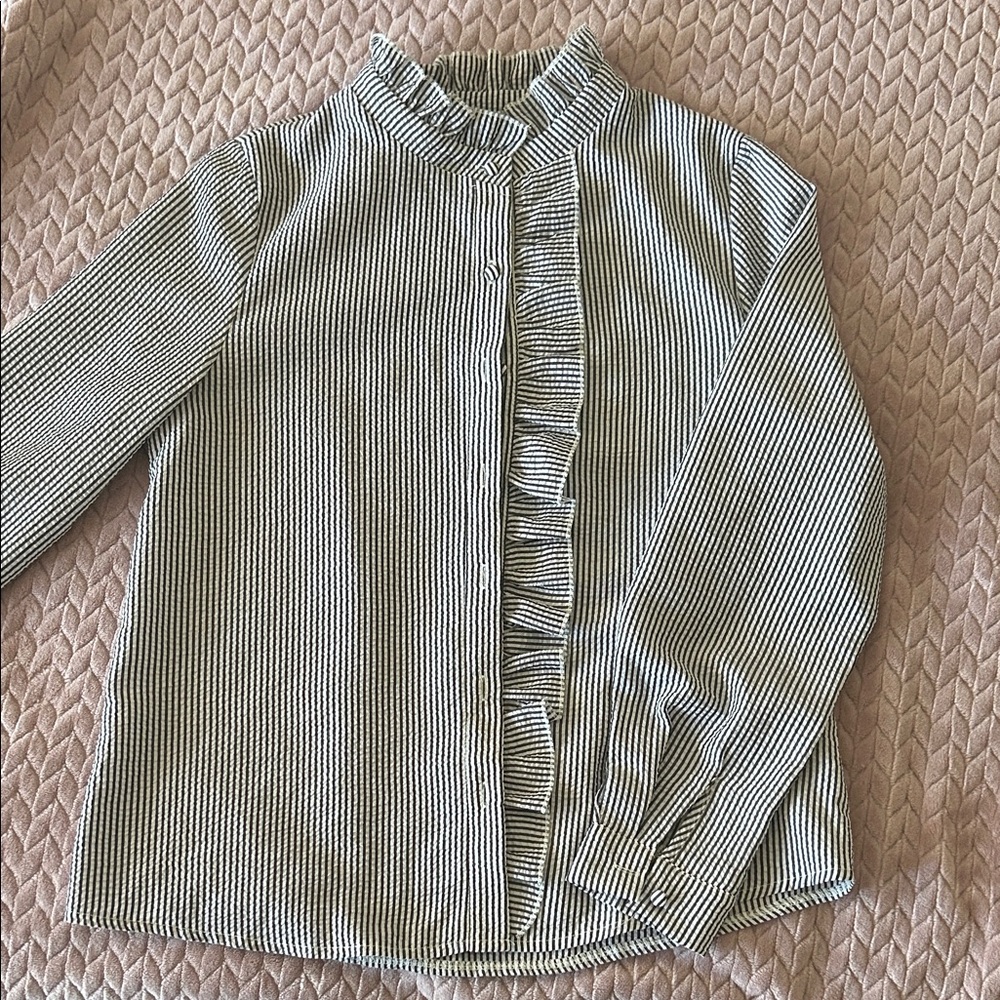 ePretty Black and White Striped Women’s Blouse